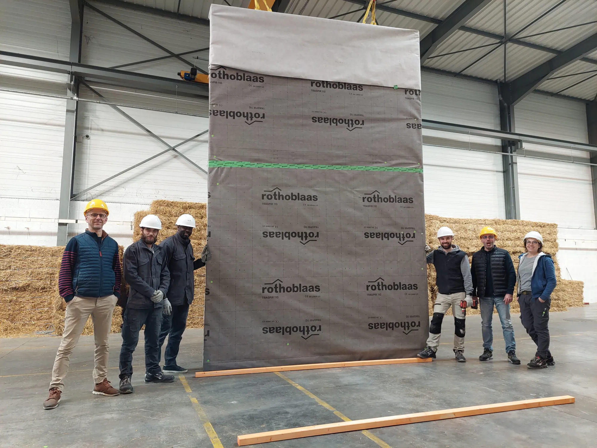 Precast Building Elements from Local and Bio Based Straw and Wood