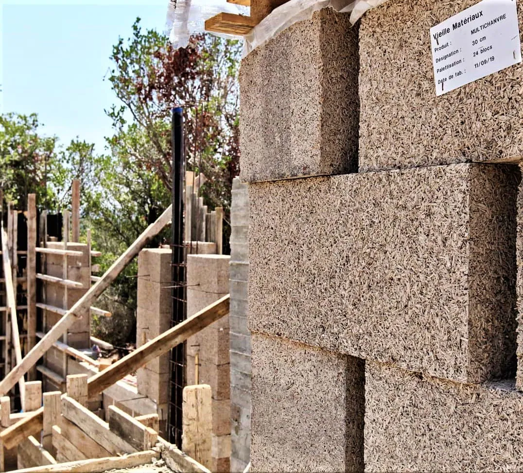 Long Term Carbon Storage in Hemp Concrete Blocks