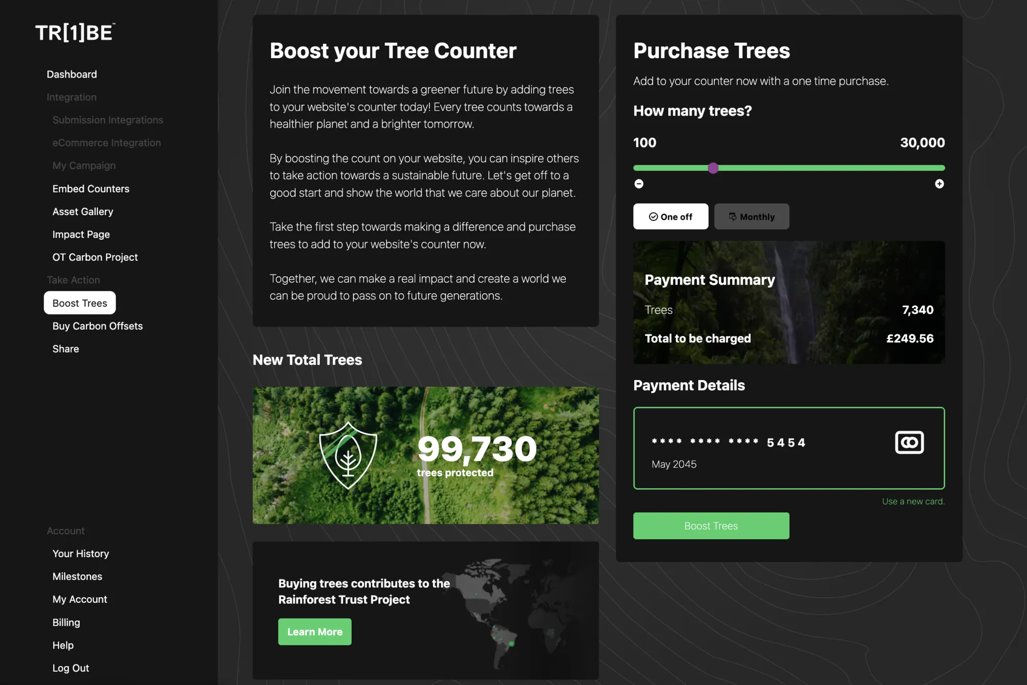 Introducing One Tribe’s Latest Product Feature: Protect Trees In Bulk